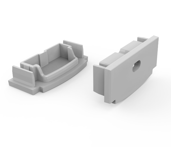 REEL TECH LED plaster in profile linear lighting end caps