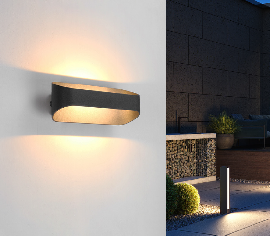 Outdoor LED Scape wall downlight uplight black reeltech web