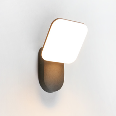 Square wall contemporay porch light entrance light light background luna reeltech
