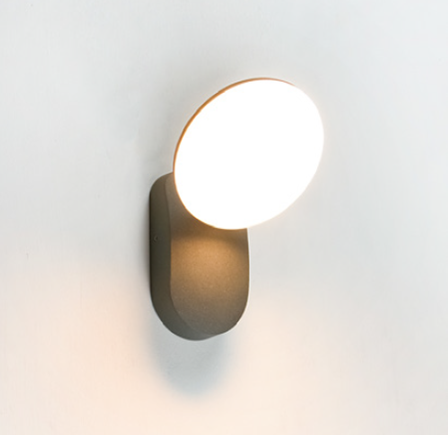 Round wall contemporay porch light entrance light light background luna reeltech